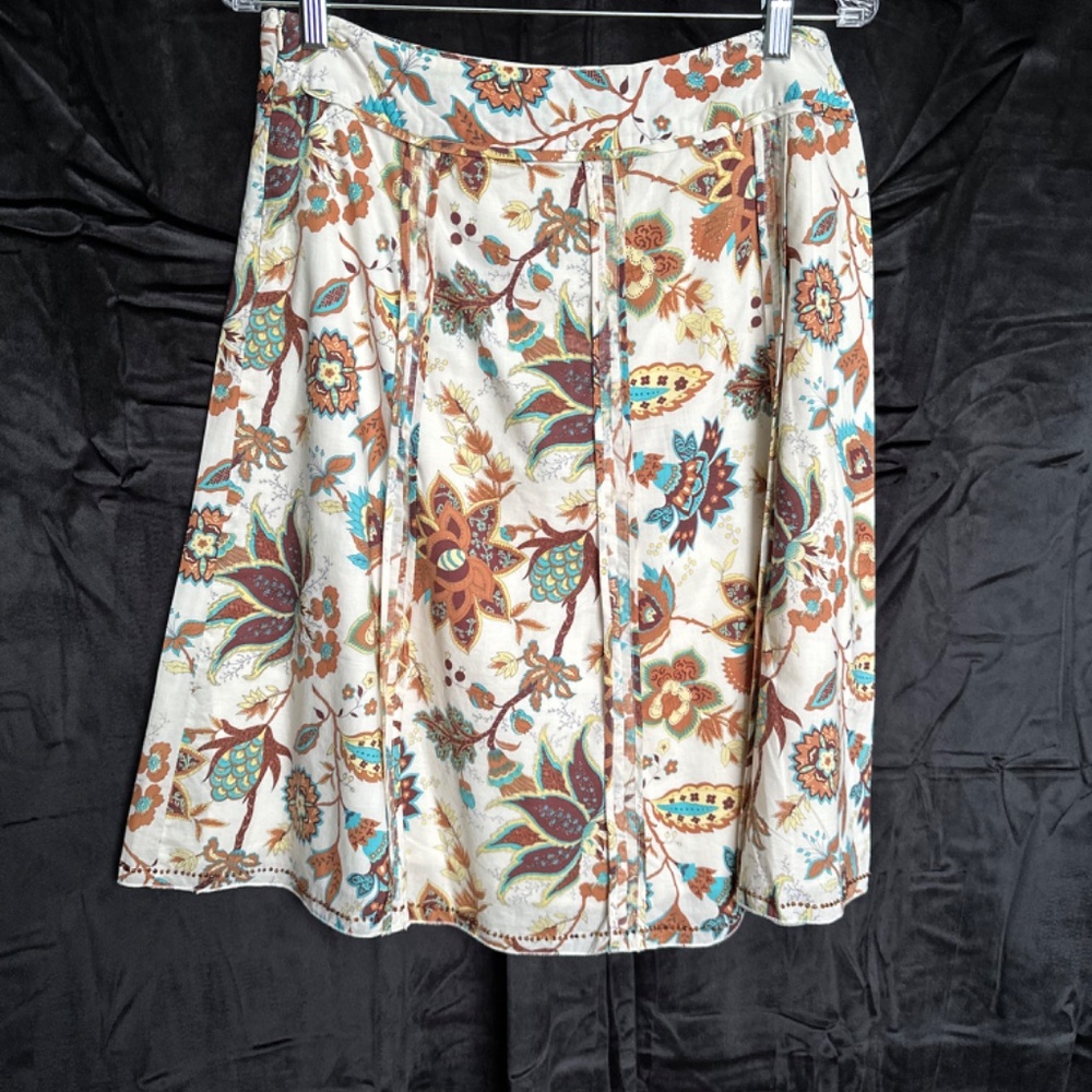 Acorn, women’s multicolor leaf print skirt, size 10 - Picture 5 of 7